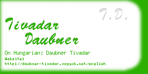 tivadar daubner business card